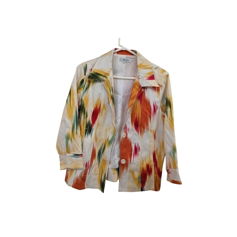 Appraisal‎ women's Blazer multicolor Button up with pockets Size 12